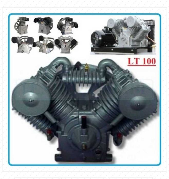 Бутална маслена Компресорна Глава от 100 до 500 литра от 8 до 15 бара