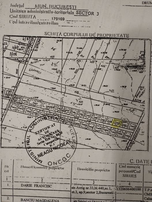 Închiriez teren metrou Teclu - Gura Arieșului, sector 3