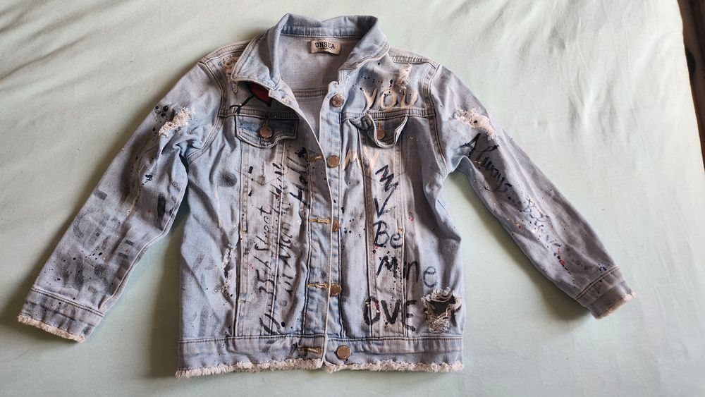 Детско кожено, дънково яке сако