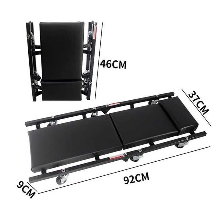Сгъваема сервизна лежанка с колела 92 см - 150 кг