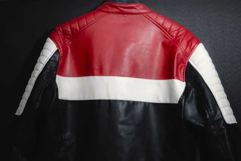 Geaca de piele in stil moto Pull&Bear editie limitata