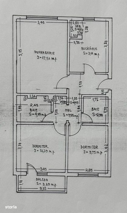 Apartament 3 camere zona Inel 1