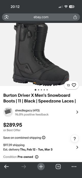 Boots Burton pt snowboard Driver X