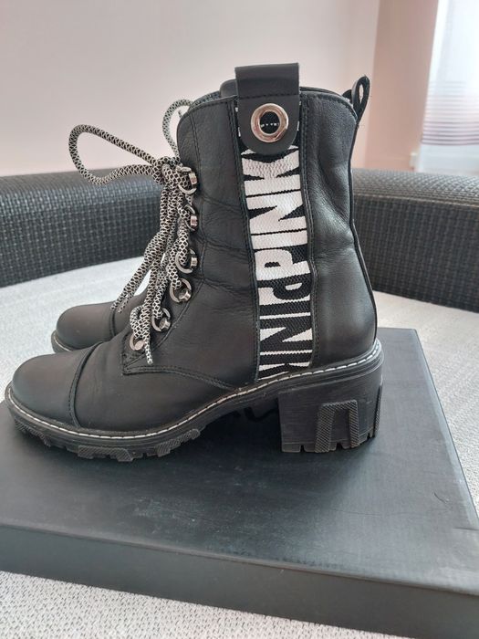 Дамски боти от естествена кожа с нисък ток 39 н