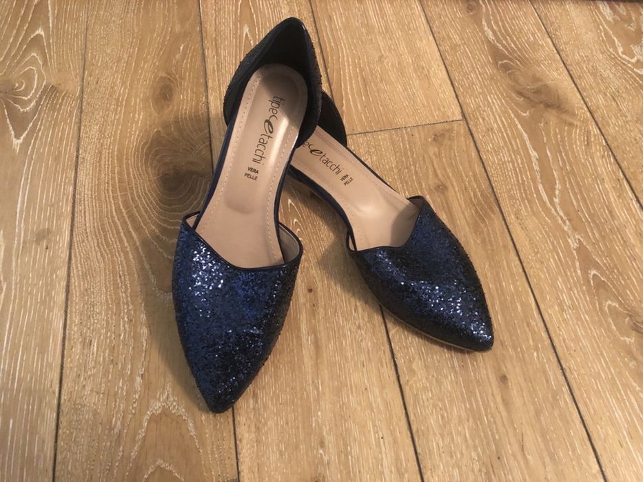 Pantofi/Balerini Tipe & Tacchi,glitter,piele, mar.38!