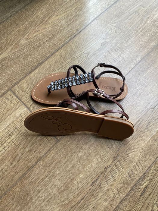 Sandale joase ENZO Angiolini mar. 6,5 (36-37), talpa piele, noi