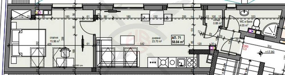 Двустаен апартамент в ж.к. Банишора №1021 №29761