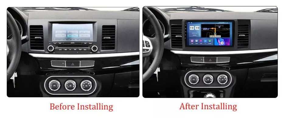 Navigatie Android 14 Mitsubishi Lancer 2007 1/8 Gb Waze CarPlay CAMERA