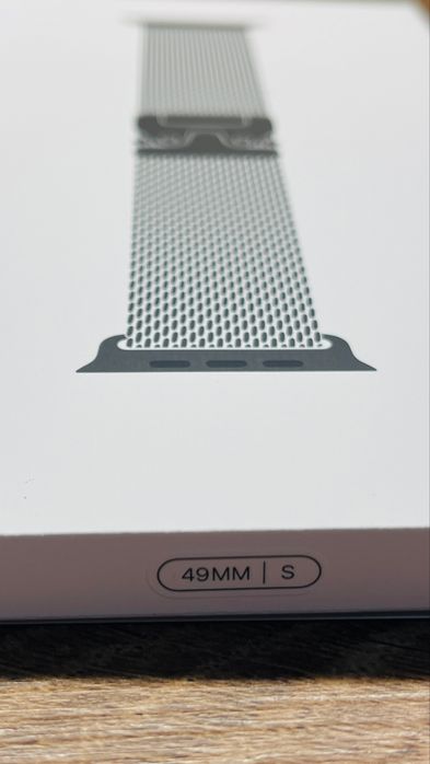 Brățară/curea originală Apple Black Titanium Milanese Loop pentru Apple Watch Ultra, mărimea S, neagră
