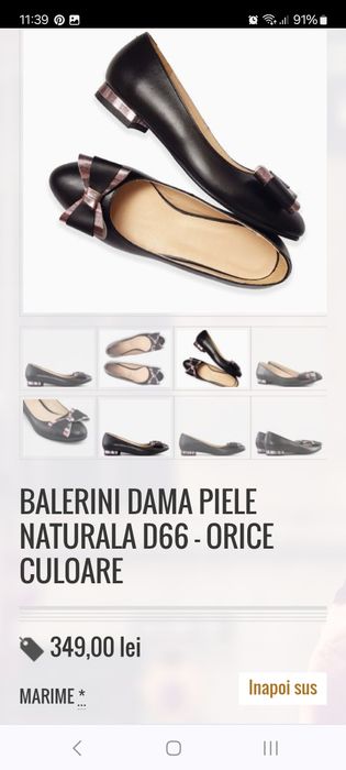 Pantofi piele naturala Diane More