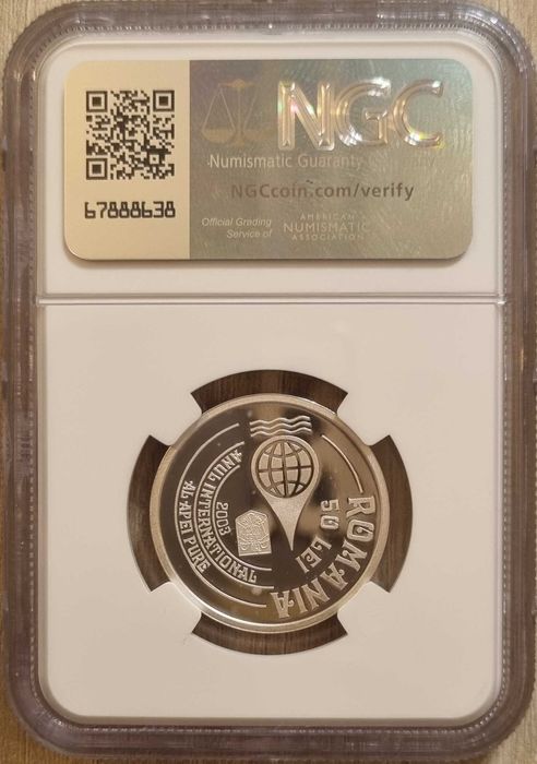 Set 3 monede argint BNR Delta Dunarii, gradate NGC PF 68 UC