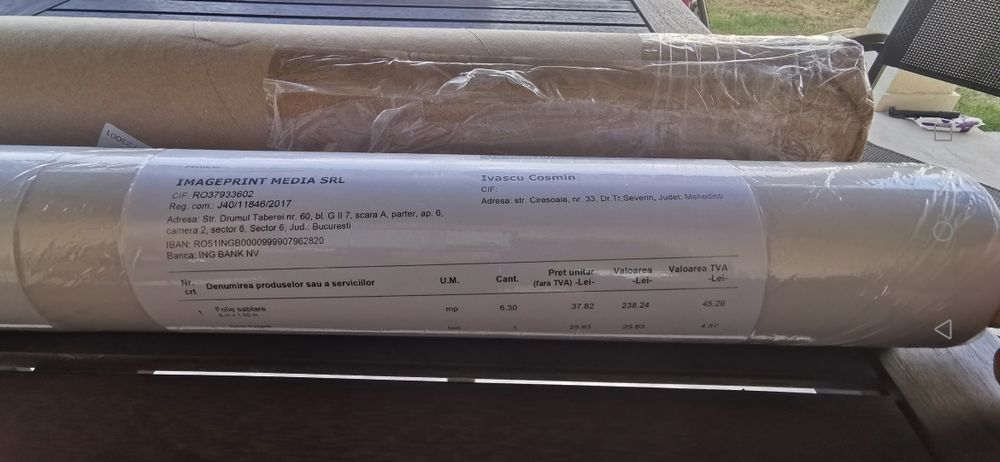 Vand folie sablare 6m X 1.05m sigilata