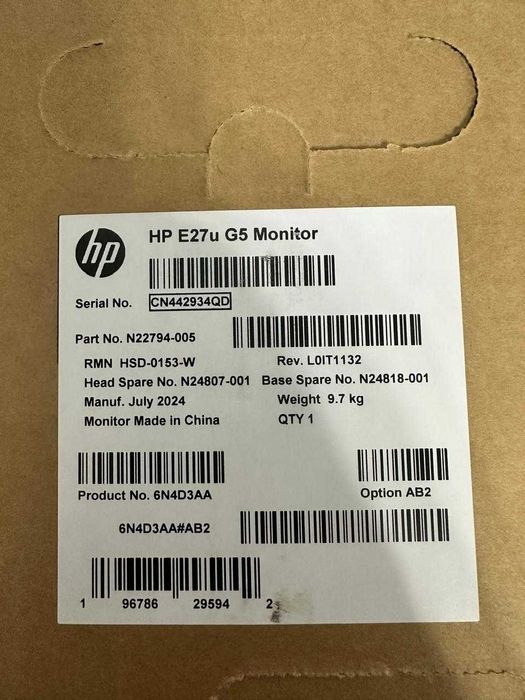 Монитор HP E27u G5