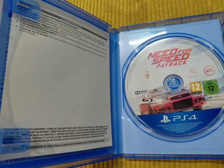 Need for speed payback ps 4 диск есть русский язык