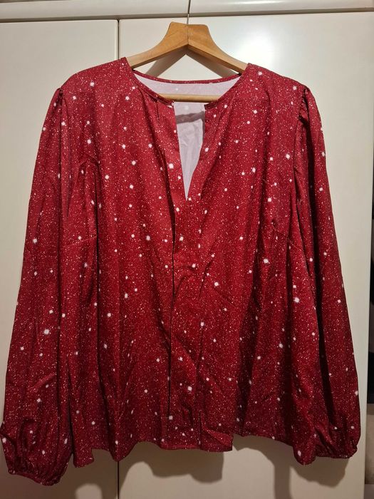 Дамска червена блуза 3XL размер
