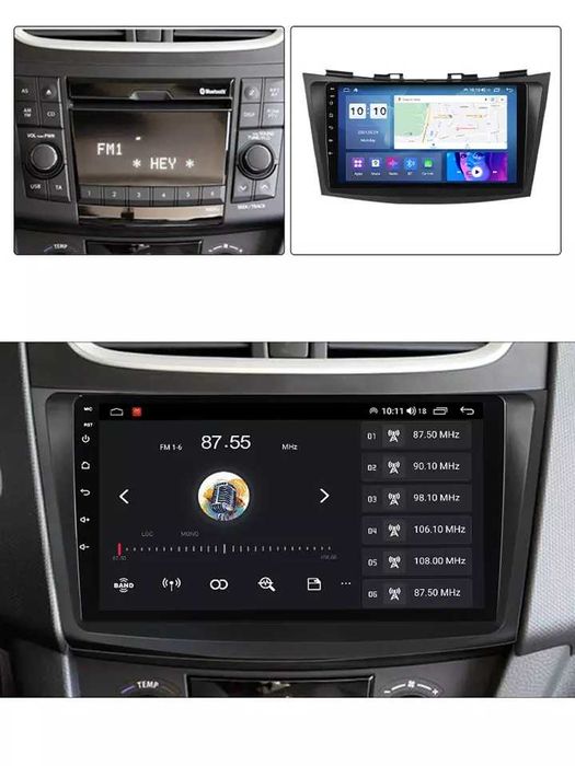 NAVIGATIE Android 14 Suzuki Swift 2010-2017 1/8 Gb Waze CarPlay CAMERA