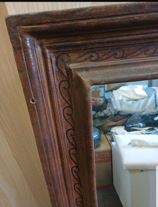 Oglindă hol ramă lemn