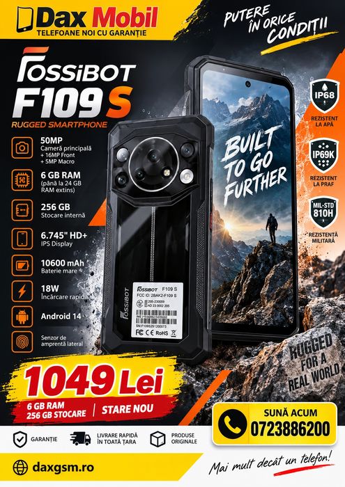 Fossibot F109S, 6/256GB, Nou, 2 ani garanție