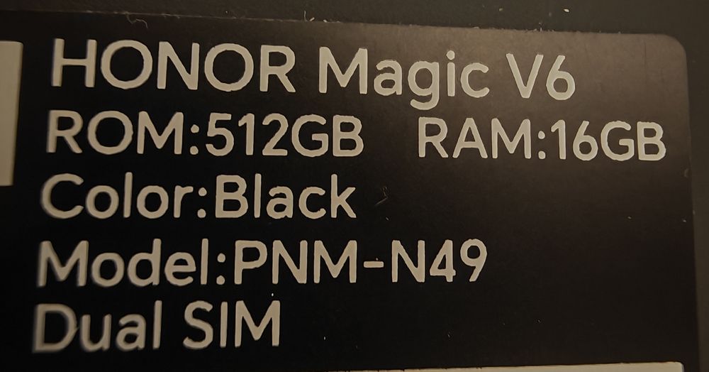 Неотварян Honor Magic V6 512GB Black
