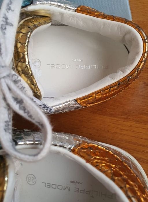 Sneakers kids 28  Philippe Model Paris Piele Piton .