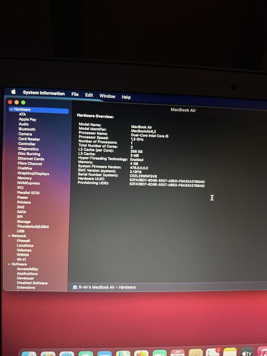 Macbook air mid 2013
