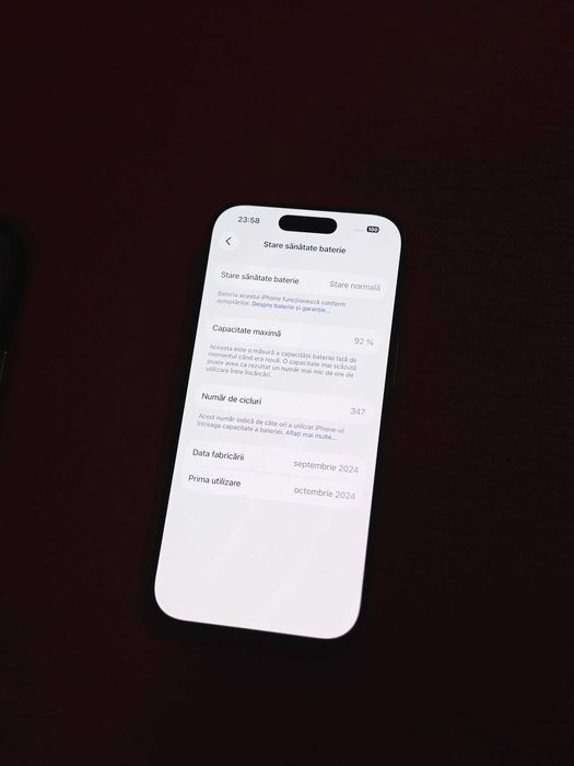iPhone 16 Pro 128GB Natural Titanium bateria 92%
