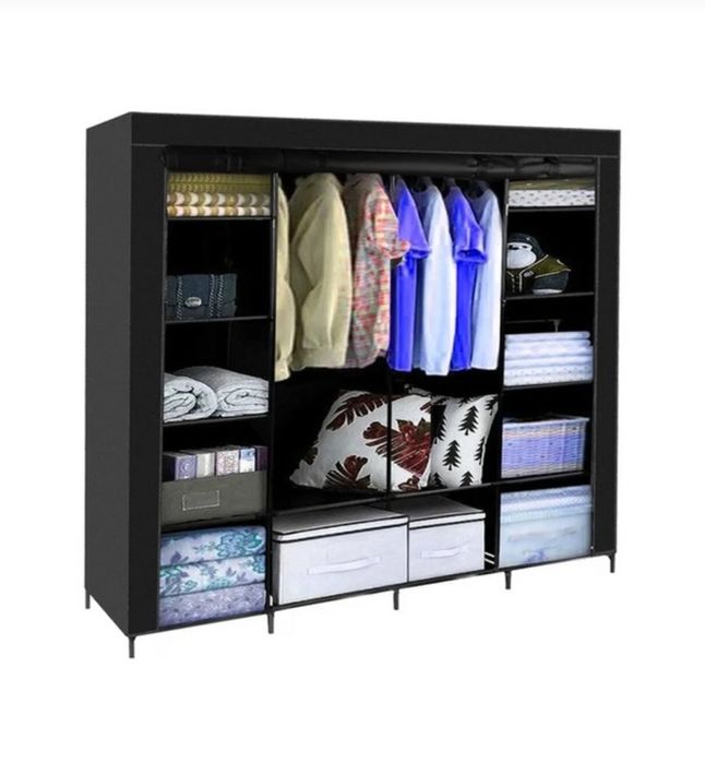 Dulap Pliabil, Ruhhy, Din Stofa, 170 x 42 x 170 cm, Sarcina 40 Kg, 3 U