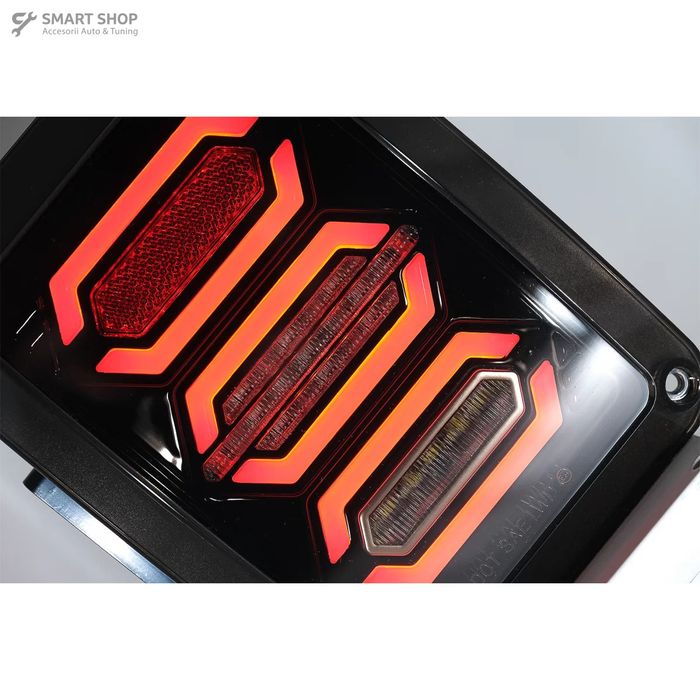 Stopuri Full LED compatibil cu JEEP Wrangler JK (2007-2017) Fumuriu