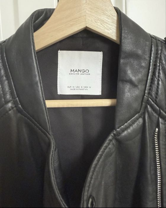 Кожанная куртка Манго, оригинал, пуховик