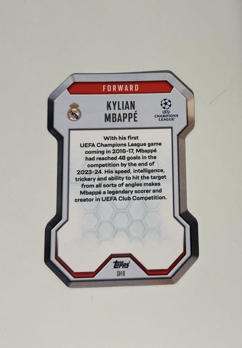 Mbappe chrome shield match attax topps cartonas