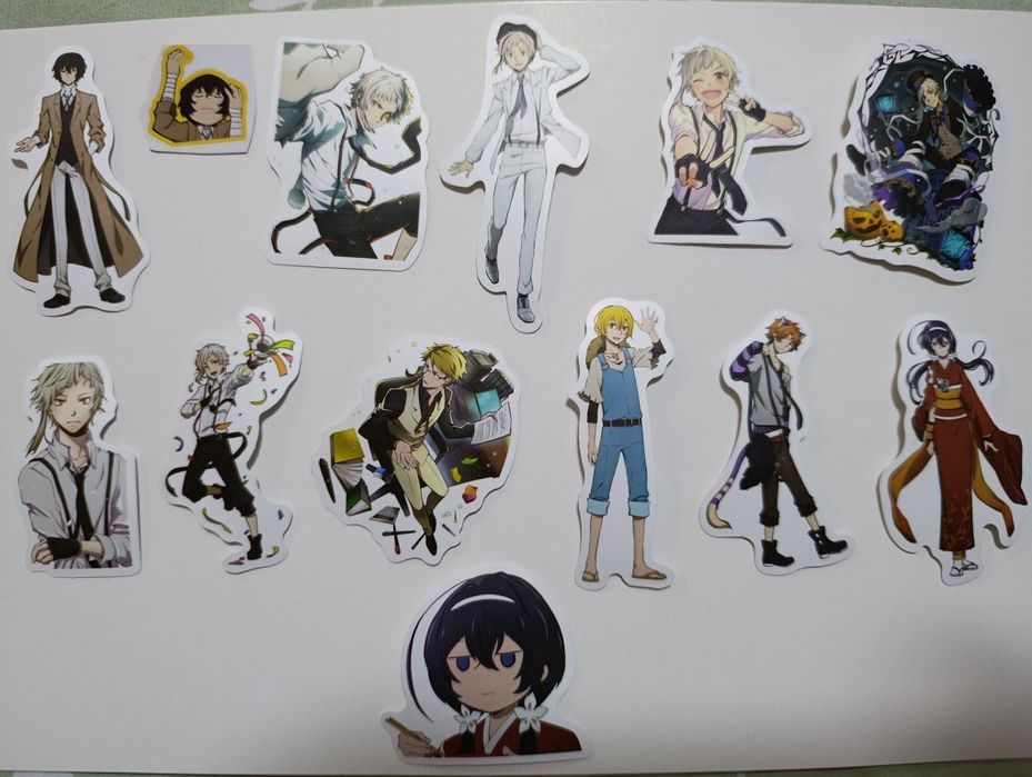 Аниме наклейки:Синяя тюрьма, Волейбол, Бродячие псы 1шт 1000сум