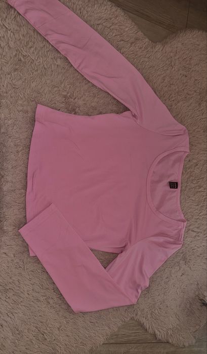 Елегантна дамска розова блуза с дълъг ръкав