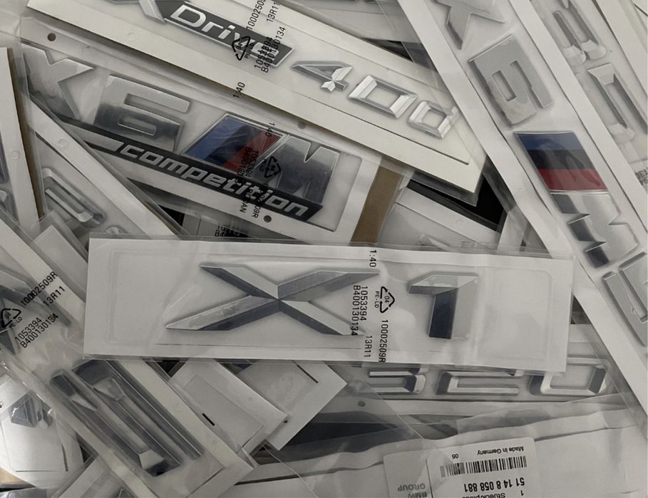Cifre logo emblema Bmw Crom X4M X5M X6M M portbagaj X1 M6 aripa janta