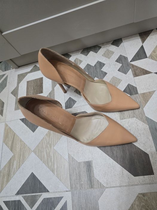 Обувки Зара от естествена кожа