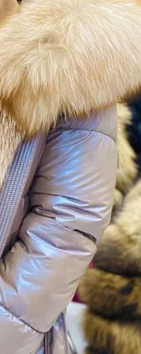 Geaca impermeabila cu gluga blana naturală detasabila