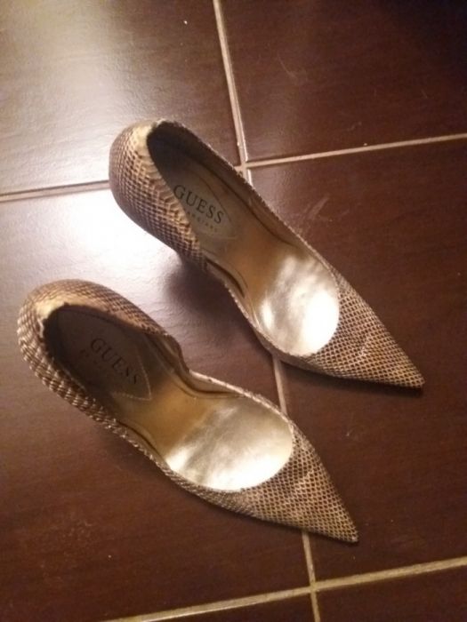Pantofi Guess piele piton