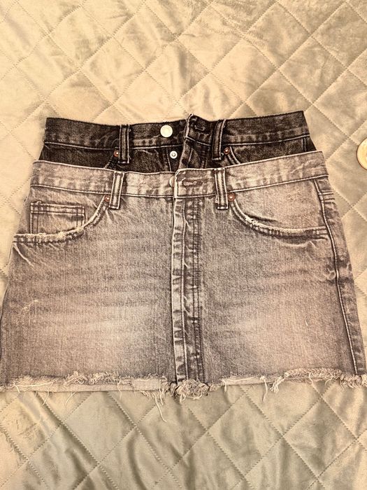 Сива дънкова къса пола ZARA