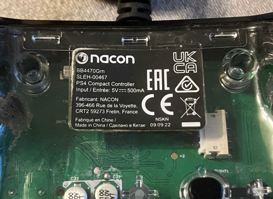 Set 2 Controllere Nacon Compact PS4 Transparent USB Originale
