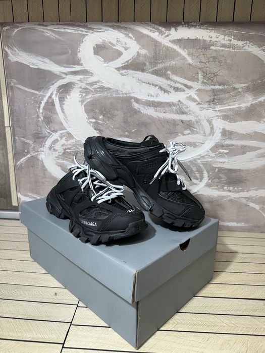 Balenciaga Track Slippers Black