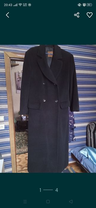 Пальто женское, классика, натуральное ангора, немецкий бренд, макси