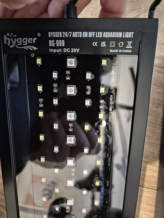 Lampa acvariu LED Hygger 999, 18W, full spectrum, 42-44 cm