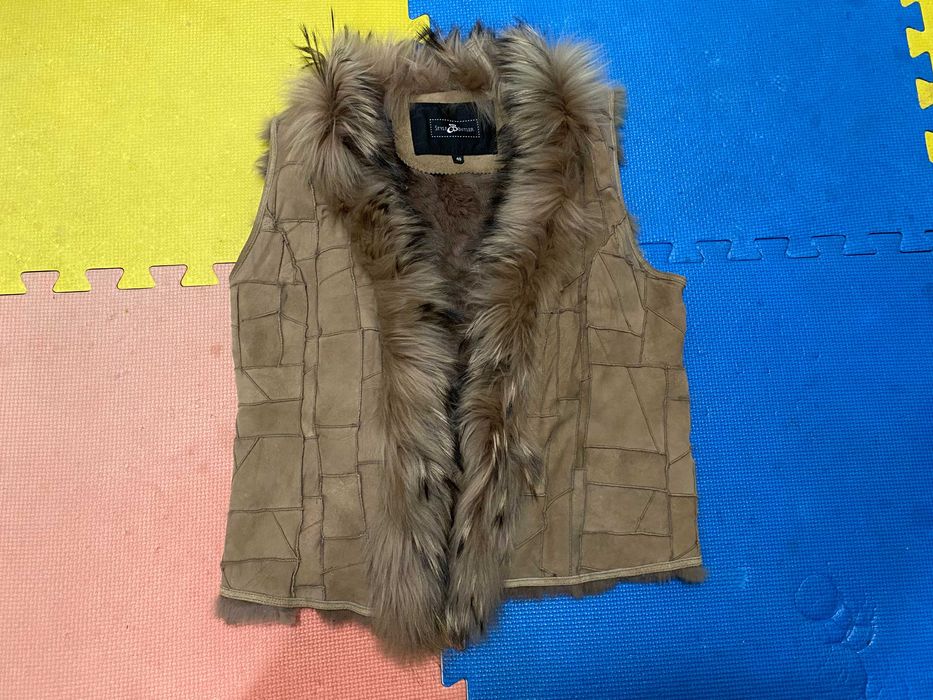 ''Style Butler''оригинален дамски елек от естествен косъм