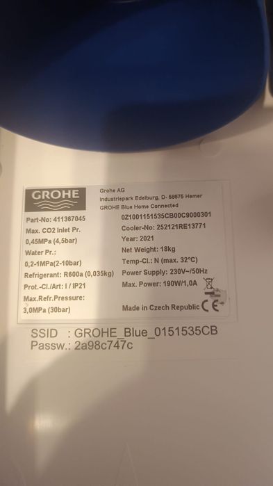 Aparat sifon grohe blue