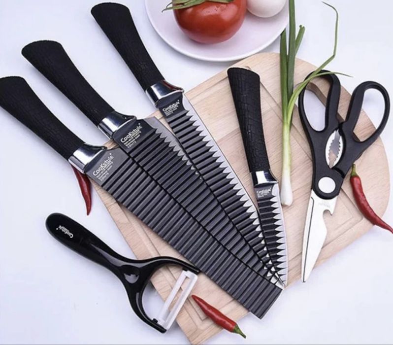 кухненски ножове комплект 4бр + Ножица и Белачка за зеленчуци ZEPTER