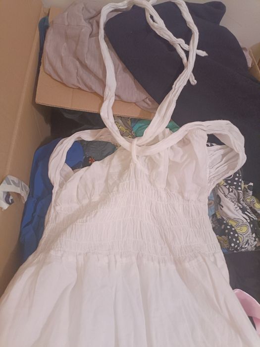 Rochie dama lunga alba vara