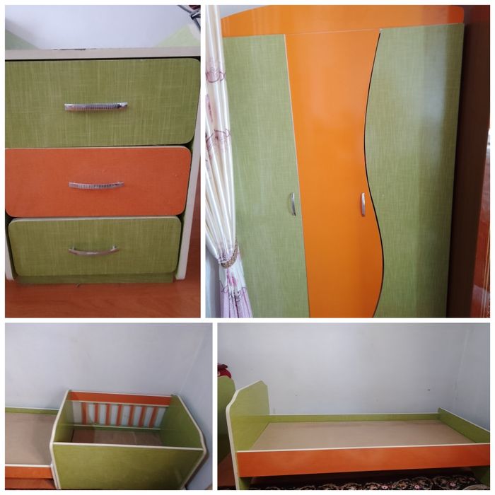 Детский шкаф диван тумба манеж комплект