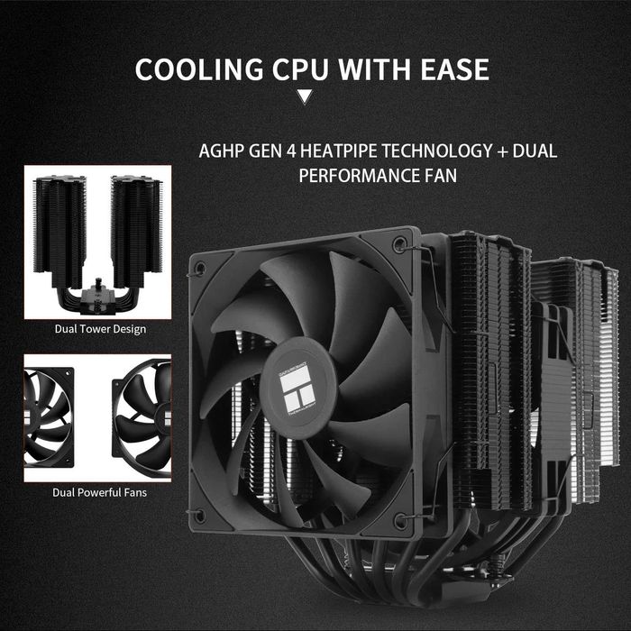 Cooler CPU Aer Thermalright Peerless Assassin 140,6 conducte,AMD Intel