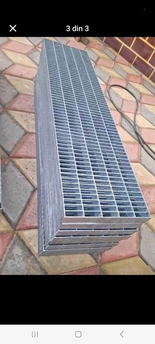 Trepte metalice și grătare galvanizate la diferite dimensiuni debitam