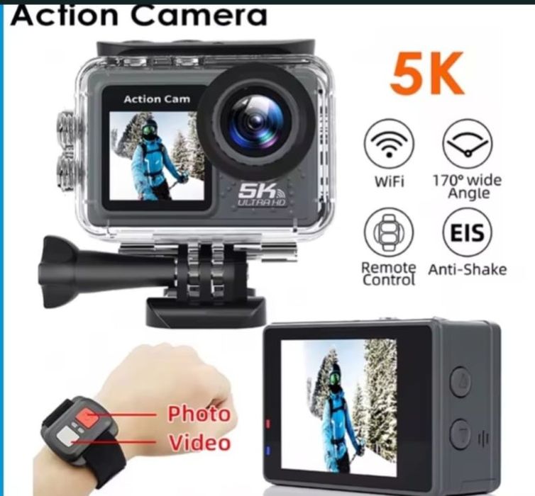 Action Camera 5k cu toate accesoriile posibile similar GoPro