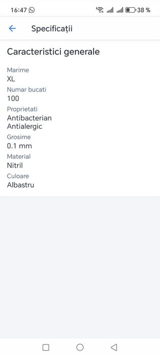 Manusi Nitril Tegera 84501, XL , 100buc./set